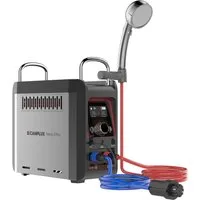 CAMPLUX Durchlauferhitzer 3 Liter LPG Propan Nano 3 Pro-DE, 50 mbar, min. 20 °C, max. 50 °C, Mobiler Durchlauferhitzer mit Wasserpumpe und Griff 12V Campingdusche
