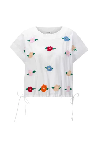 Rich & Royal - Embroidery Shirt Blouse white - Gr. - 36