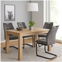 HTI-Living Esszimmerstuhl Modernes 4er Set hellbraune Schwingstühle (Set, 4 St), Esszimmerstuhl Freischwinger