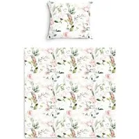 Amilian Babybettwäsche Kinderwagenset - 2tlg. Kinderbettwäsche - 80x80cm + 35x40cm, 100% Baumwolle, 2 teilig, Bettwäscheset für Kinderwagen, Wiege, Babybett - Baby Bettwäsche