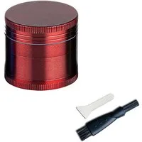 Coumo Kräutermühle Grinder Crusher, ⌀ 4 cm, Kräutermühle,Gewürzmühle, 4-teilig, Metall