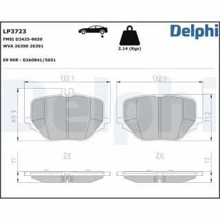 Delphi Bremsbel?ge hinten Mercedes Glc S-Klasse