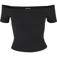 URBAN CLASSICS T-Shirt Urban Classics Damen Ladies Organic Off Shoulder Rib Tee (1-tlg)