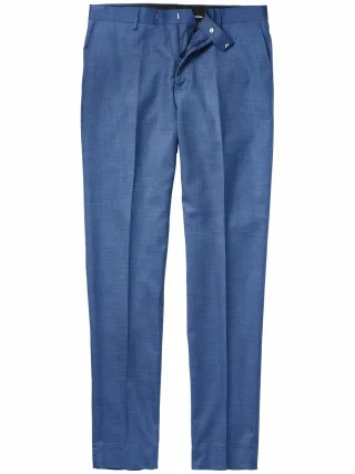 Mey & Edlich Herren Sky-High-Anzughose Blau 100 % Schurwolle