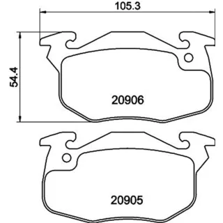 Hella Bremsbel?ge vorne Citroen Zx Peugeot 306