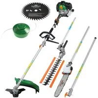 Gardebruk Benzin-Motorsense, GBMT520 2 PS Tragegurt 5 in 1 Multitool 1m Verlängerung Heckenschere