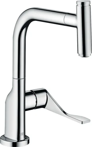 Hansgrohe Spültischmischer Select Axor Citterio chrom mit Ausziehauslauf, 39861000 39861000