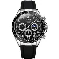 OLEVS Quarzuhr Herrenuhr Chronograph mit Silikonarmband 2875