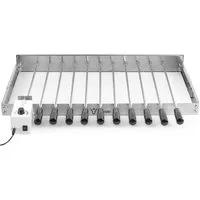 BBQ-Toro Drehspieß Edelstahl Grillaufsatz, 11 Spieße 70 x 26-40 cm, Motor links