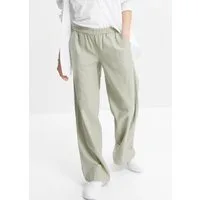 bonprix Palazzohose aus Leinen und Viskose, Loose Fit Passform, mit Smock-Bund