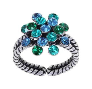 konplott - Ring - Magic Fireball blau/grün