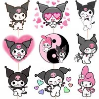 partydeco, Topper Magische Kuromi Deko für Torte & Cupcakes – perfekte Deko, Papier