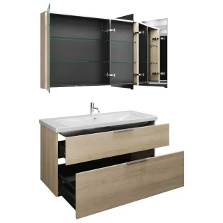 Burgbad SET Eqio Eiche Dekor Cashmere/Alpinweiss, SFAN123LF3180C0001 SFAN123LF3180C0001