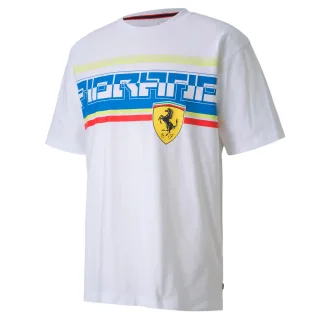 Puma Scuderia Ferrari Street Herren T-Shirt Graphic Logo Tee White 596139 05