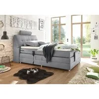 ED EXCITING DESIGN Boxspringbett Palermo, inkl. Motor, Topper, Kopfstütze und Stauraum im Kopfteil