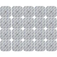 Axion Elektrodenpads TENS EMS selbstklebende GEL Elektroden 50 x 50 mm, Sparset 20 St.,3.75mm Druckknopfanschluss, kompatibel mit Compex