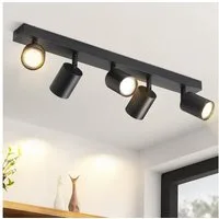 ZMH LED Deckenstrahler Modern Deckenleuchte- GU10 Drehbar Wandstrahler 350°Schwenkbar Flur, Einfache Installation, LED fest integriert, Modern Flurlampe Industrial Wandstrahler Schlafzimmer, 1/5/6 Flammig