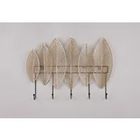 MIRRORS AND MORE Wandgarderobe Alma (1 St), Blatt-Design mit 5 Haken aus Metall
