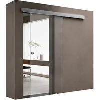 doporro Glasschiebetür komplettset Zimmertür glas H:2050mm 8mm ESG Nano Amalfi19