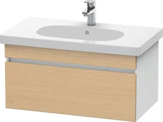 Duravit DuraStyle Waschtischunterbau wandhängend Natur Eiche & Weiß Matt 800x453x398 mm - DS63840301 DS638403018
