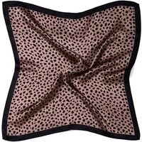 MayTree Seidentuch quadratisch, Leopard 53x53 cm, Nickituch, Bandana-Schal, (Stück), 100% Seide