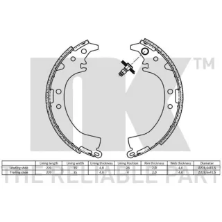 NK Bremsbackensatz hinten Toyota Mirai Prius 1,8