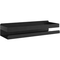 vidaXL Regal Duschablage Mattschwarz 30x10x6 cm Gebürsteter Edelstahl 304, 1-tlg.