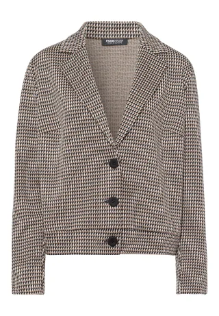 FRANK WALDER - Reversjacke CARAMEL CHIC im Blousonstil schwarz/toffee/ecru - Gr. - 44