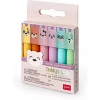 Legami Filzstift Set mit 6 Mini-Textmarkern, 1 x 7,5 cm, Mehrfarbig, Zum präzisen Unterstreichen und Markieren