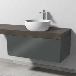 Sanipa Waschtischunterbau mit Auszug 2morrow (P2324) 340x900x520 Anthrazit-Glanz, P232479 P232479