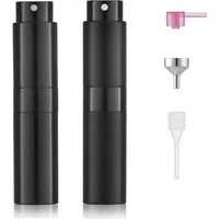 AFKSMILE Sprühflasche 2er-Pack 8ml Aluminium Parfüm Zerstäuber Nachfüllbar Leer mit Trichter, Reise Parfümzerstäuber für Damen und Herren für unterwegs