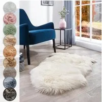 LUXOR living Fellteppich Schaffell Namika, fellförmig, Höhe: 50 mm, echtes Lammfell, weich & flauschig, große Farbauswahl, in 2 Größen