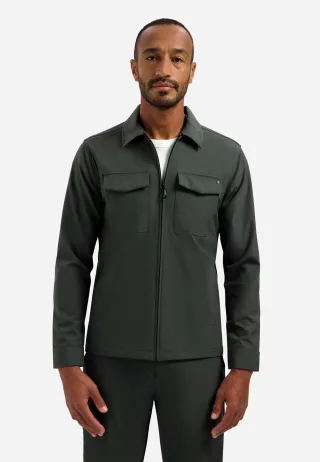 No Excess - Overshirt Full Zipper Stretch Sedoc dark steel - Gr. - XL