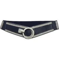 Caspar Taillengürtel GU315 Damen elastischer breiter Glitzer Strass Gürtel