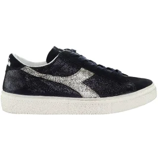 Diadora Montecarlo Glitzer Dirty Damen Schwarz Sneakers