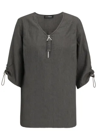 Doris Streich - Bluse taupe - Gr. - 54