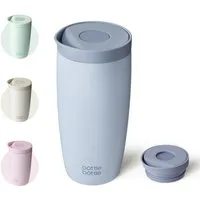 BOTTLE BOTTLE Thermobecher Premium Isolierbecher aus Edelstahl, 500ml, auslaufsicher, 1-tlg., Edelstahl, Quick-Press-Verschluss, doppelwandig, hält Getränke lange heiß & kalt