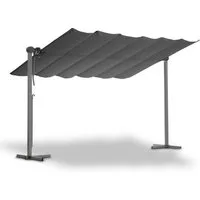 Leco Standmarkise Pergola Überdachung Sonnenschutz Pavillon Sonnendach WAVED 4x2,5 m 400 x 250 x 220 cm