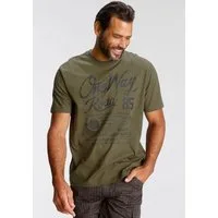 Man's World T-Shirt Kurzarm, Regular Fit, mit Print, Rundhals, im Used-Look