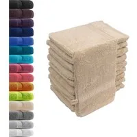 Hometex Premium Textiles Waschhandschuh in Premium Qualität 500 g/m², Feinster Frottier-Stoff 100% Baumwolle, (10er Set), weich, saugfähig, extra schwer & flauschig - TEST BILD TOP MARKE 2025