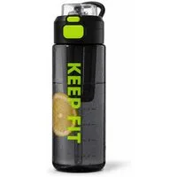 BlingBin Trinkflasche Auslaufsicher Wasserflasche 750ml, Sport Flasche mit Strohhalm, Trinkflasche mit Fruchteinsatz für Arbeit, Wandern, Yoga, Schule