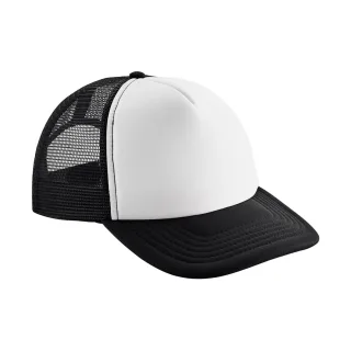 Beechfield - Trucker Cap Snapback für Kinder (Schwarz/Weiß)