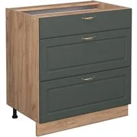Vicco Unterschrank Fame-Line Grün-Gold Landhaus/Eiche 80cm, ohne Arbeitsplatte (1-St)