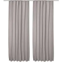 Beautissu Vorhang 2er Set Thermovorhang Gardine Grau Amelie TK, 140x245cm, Vorhang isolierend Kälte- & Hitzeschutz Universalband Verdunkelnd