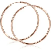 Materia Paar Creolen Damen Rosegold groß Ø58mm SO-356, Sterlingsilber, rosevergoldet