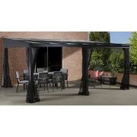 Sojag Anbaupavillon St. Barthelemy 10x14 anthrazit, BxTxH: 423x297x240 cm