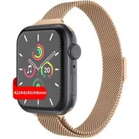 S&T Design Smartwatch-Armband Armband für Apple Watch Edelstahl Magnetisch Mesh Milanaise Dünn, Kompatibel mit Apple Watch 38 / 40 / 41/ 42 / 44 / 45 / 46 / 49 Dünn