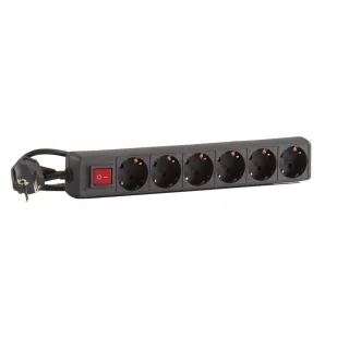 HEDI 6-fach Steckdosenleiste in schwarz - SLS614S