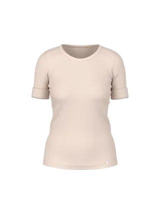 Marc Cain Additions - Schmal geschnittenes T-Shirt mit 3/4-Arm magnolia - Gr. - 44