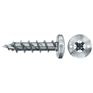 Fischer Spanplattenschraube 5,0x16 PowerFast FPF II PZF BC, Panhead, Kreuzschlitz PZ, Vollgewinde - 670442